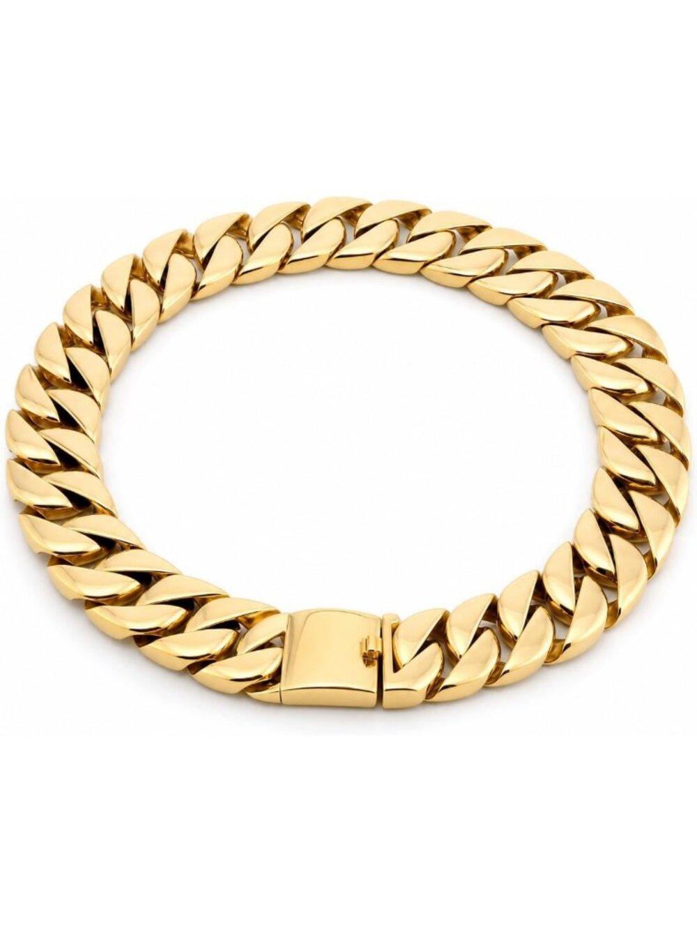 Chunky Gold Cuban Link Chain Necklace - 18K Plated Stainless Steel, 32mm